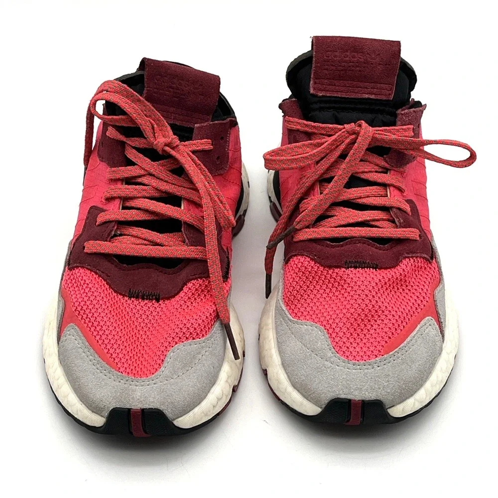 Adidas Originals Nite Jogger Running Shoes Pink/Gray Sz. 5.5 EVM‎ 004001